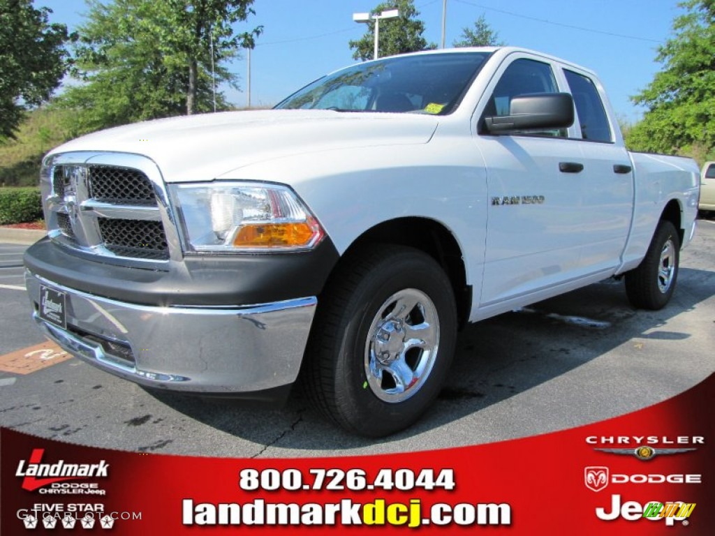 2011 Ram 1500 ST Quad Cab - Bright White / Dark Slate Gray/Medium Graystone photo #1