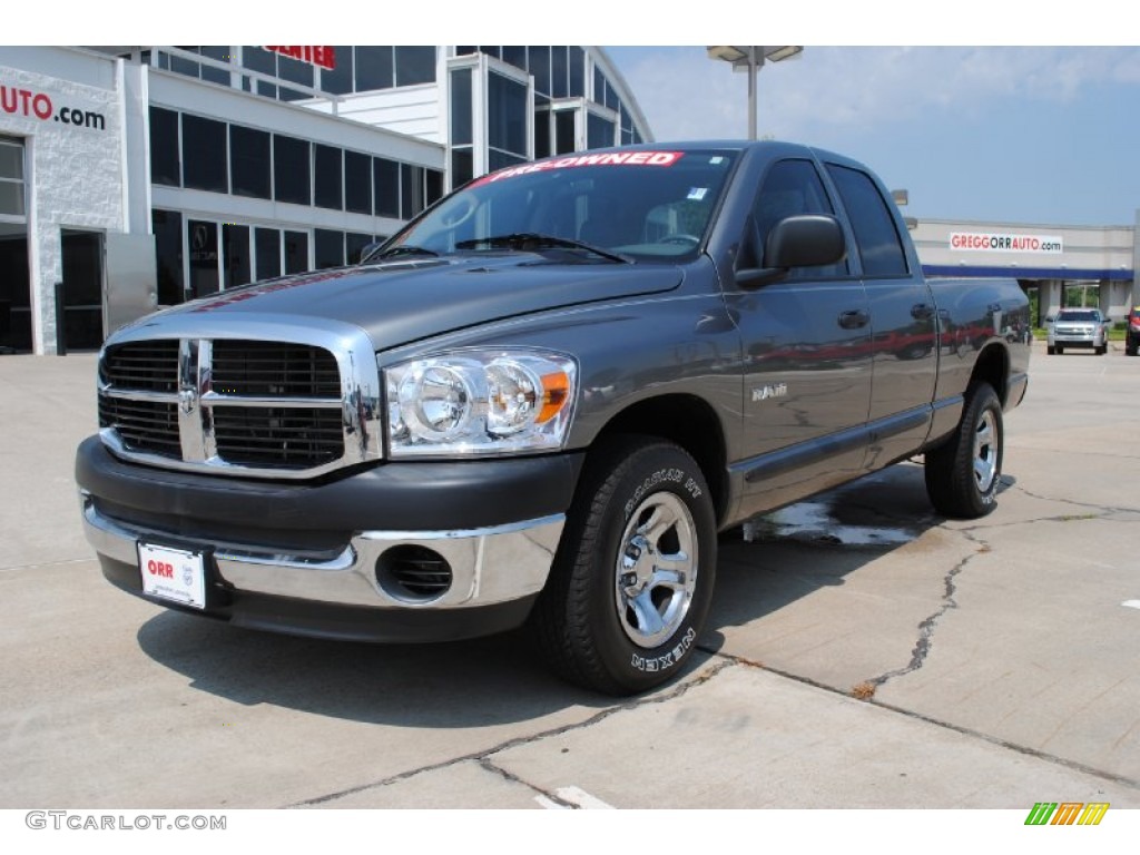 2008 Ram 1500 ST Quad Cab - Mineral Gray Metallic / Medium Slate Gray photo #1