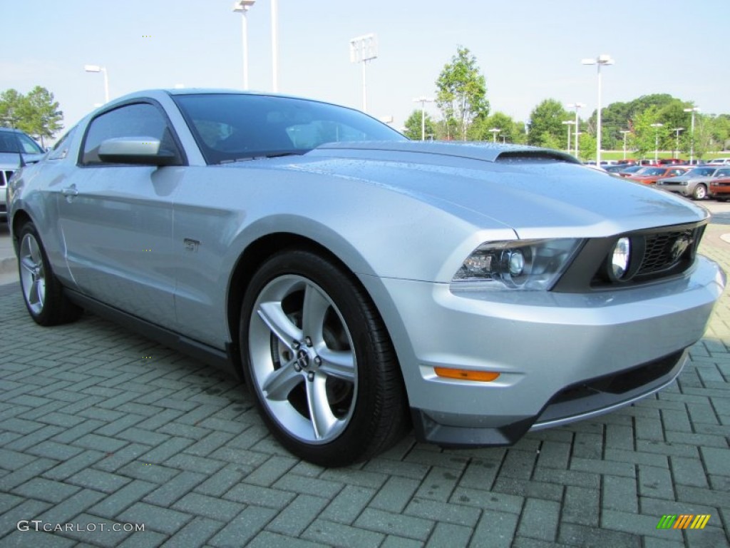 Brilliant Silver Metallic 2010 Ford Mustang GT Premium Coupe Exterior Photo #51389561