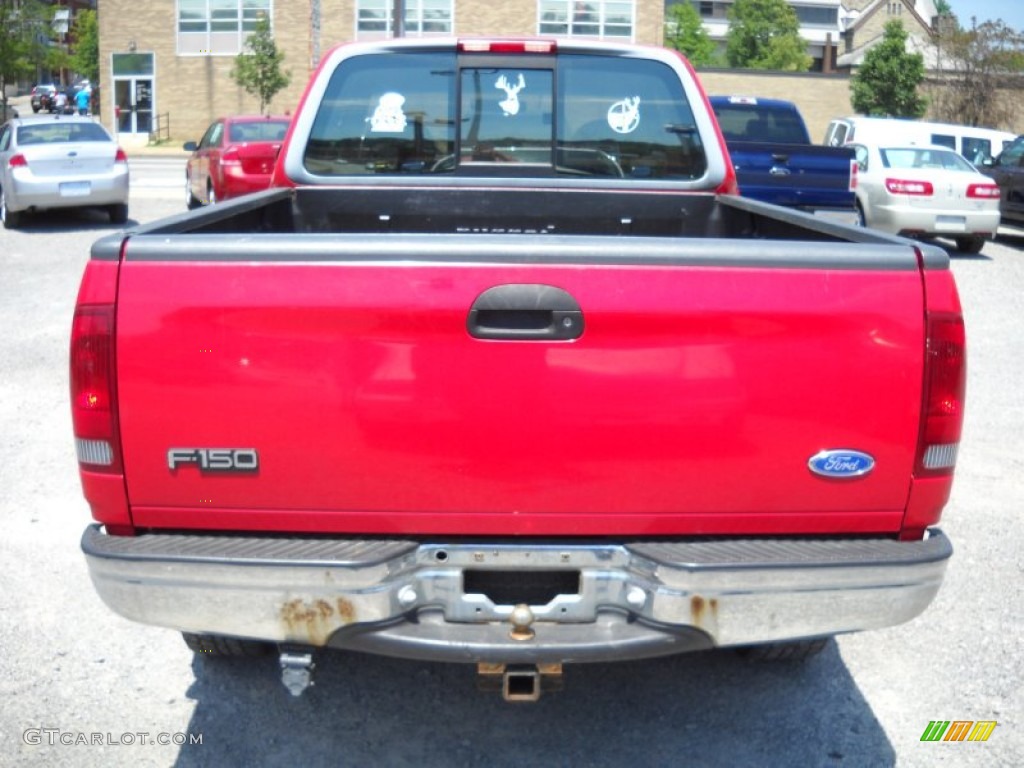 1997 F150 XLT Extended Cab 4x4 - Bright Red / Medium Graphite photo #3