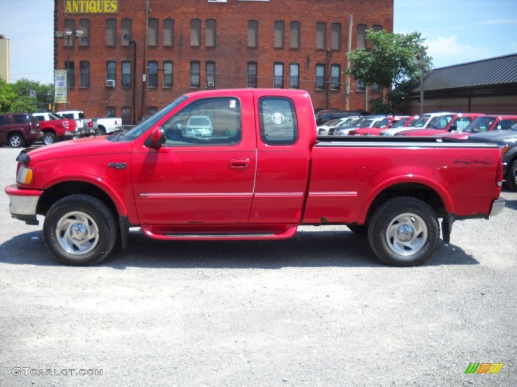 1997 F150 XLT Extended Cab 4x4 - Bright Red / Medium Graphite photo #5