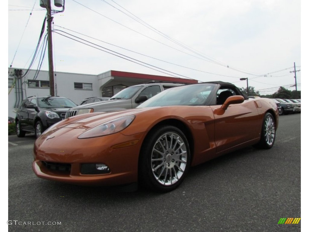 2009 Corvette Convertible - Atomic Orange Metallic / Ebony photo #1