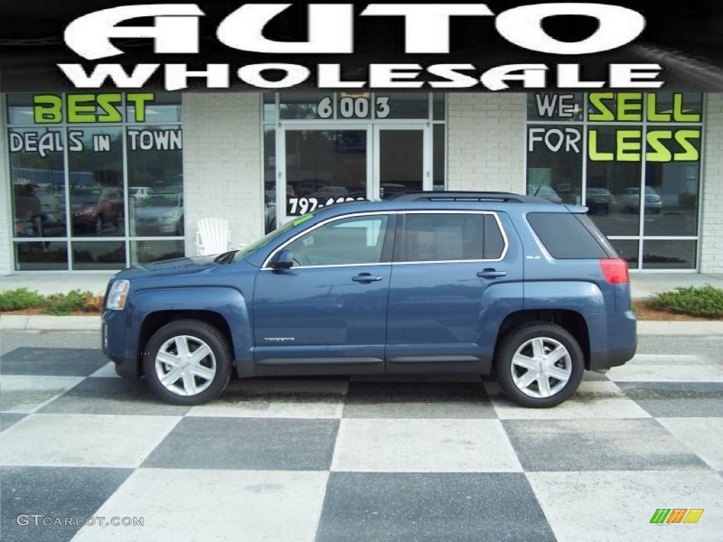 2011 Terrain SLE - Steel Blue Metallic / Light Titanium photo #1