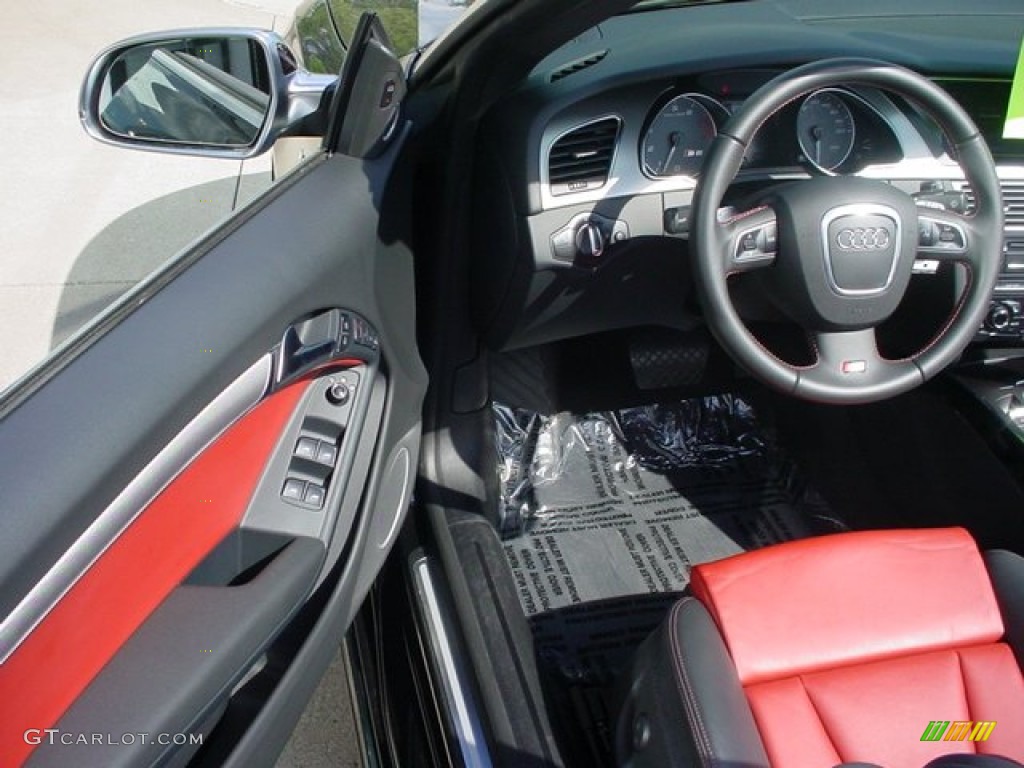 Magma Red Silk Nappa Leather Interior 2010 Audi S5 3.0 TFSI quattro Cabriolet Photo #51394724