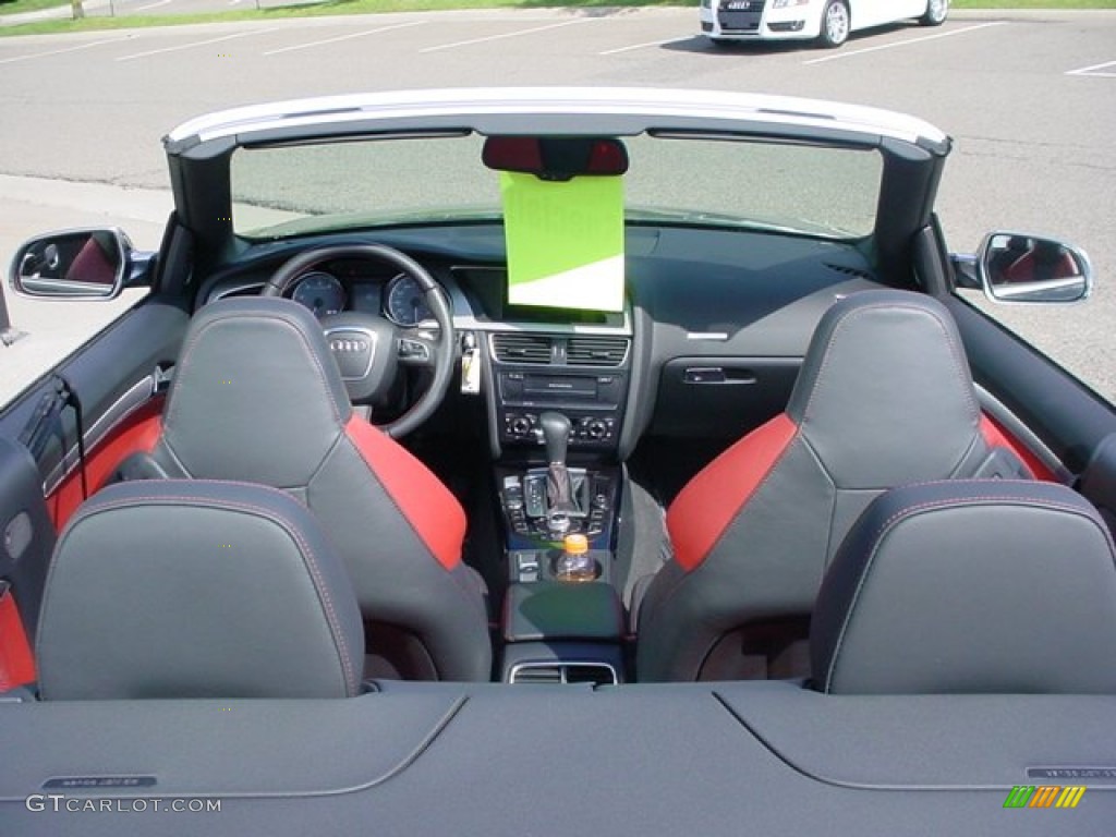 Magma Red Silk Nappa Leather Interior 2010 Audi S5 3.0 TFSI quattro Cabriolet Photo #51394733