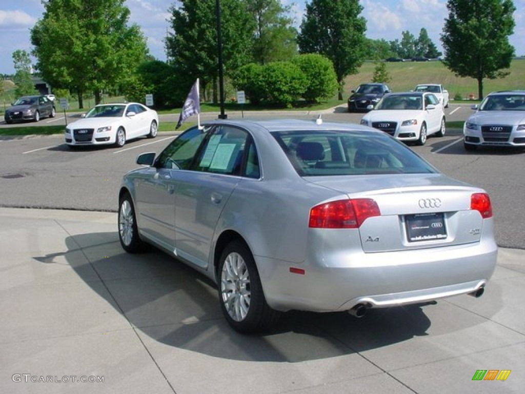 2008 A4 2.0T quattro S-Line Sedan - Light Silver Metallic / Black photo #4