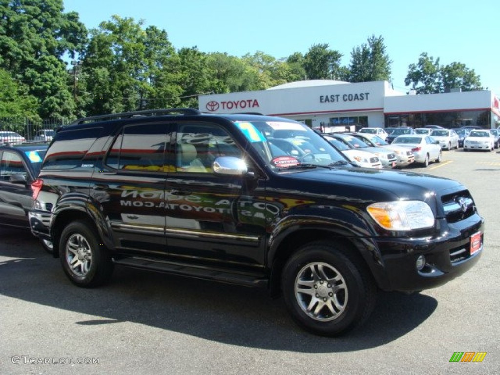 2007 Sequoia Limited 4WD - Black / Taupe photo #1