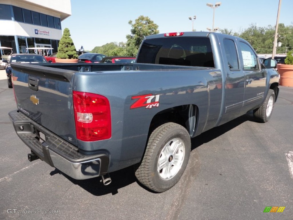 2011 Silverado 1500 LT Extended Cab 4x4 - Blue Granite Metallic / Ebony photo #7