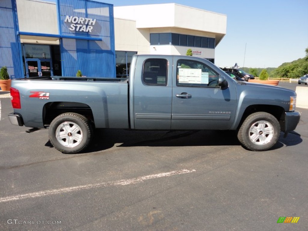 2011 Silverado 1500 LT Extended Cab 4x4 - Blue Granite Metallic / Ebony photo #8