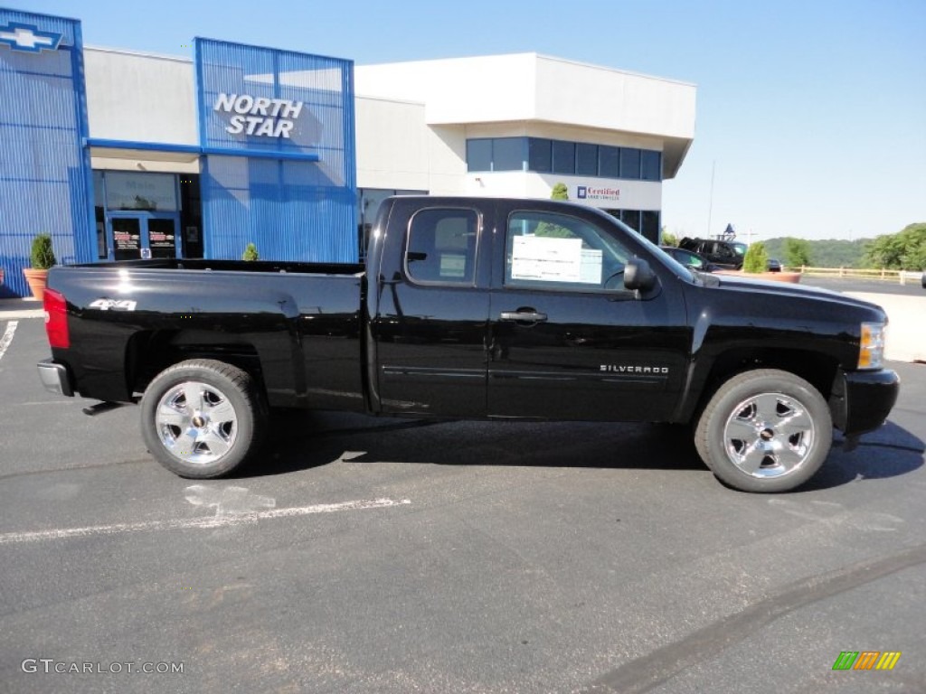 2011 Silverado 1500 LT Extended Cab 4x4 - Black / Ebony photo #8