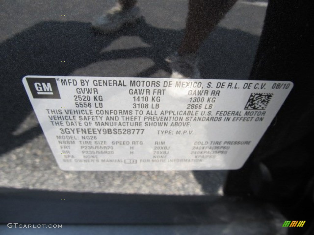 2011 SRX 4 V6 AWD - Black Ice Metallic / Ebony/Titanium photo #24