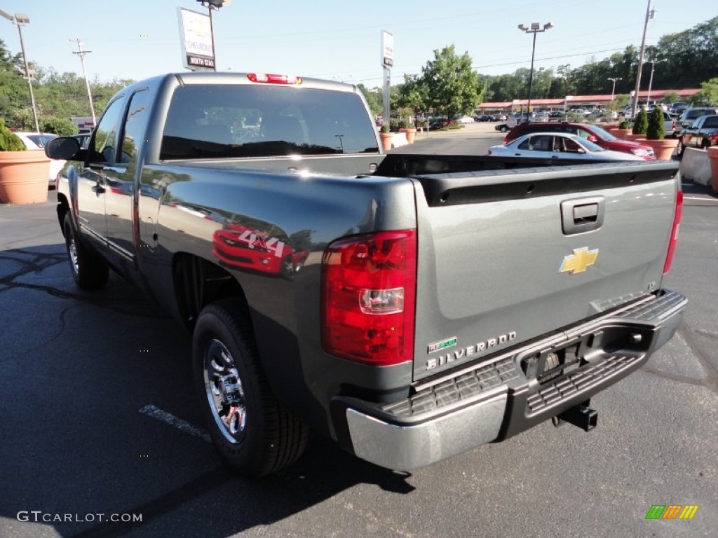 2011 Silverado 1500 LS Extended Cab 4x4 - Steel Green Metallic / Dark Titanium photo #5