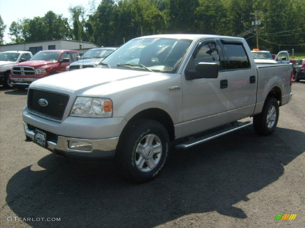 2004 F150 XLT SuperCrew 4x4 - Silver Metallic / Medium/Dark Flint photo #3