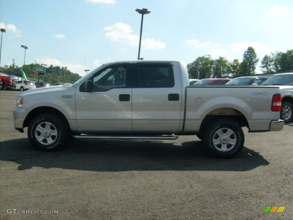 2004 F150 XLT SuperCrew 4x4 - Silver Metallic / Medium/Dark Flint photo #4