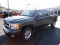 2011 Steel Green Metallic Chevrolet Silverado 1500 LT Extended Cab 4x4  photo #3