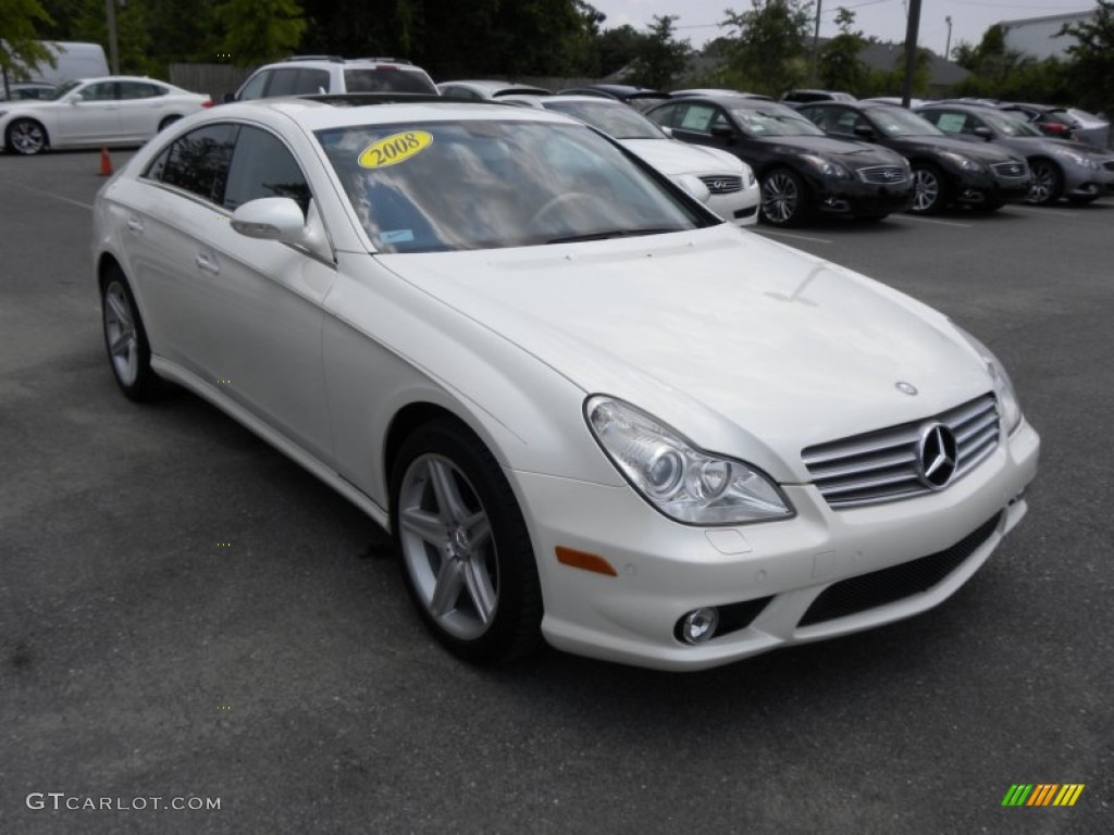 2008 CLS 550 - Diamond White Metallic / Cashmere Beige photo #1