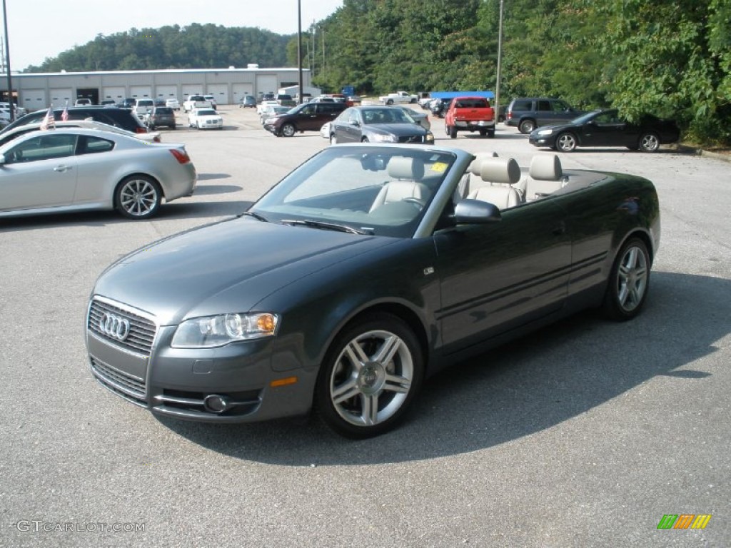 2008 A4 2.0T Cabriolet - Dolphin Grey Metallic / Beige photo #7