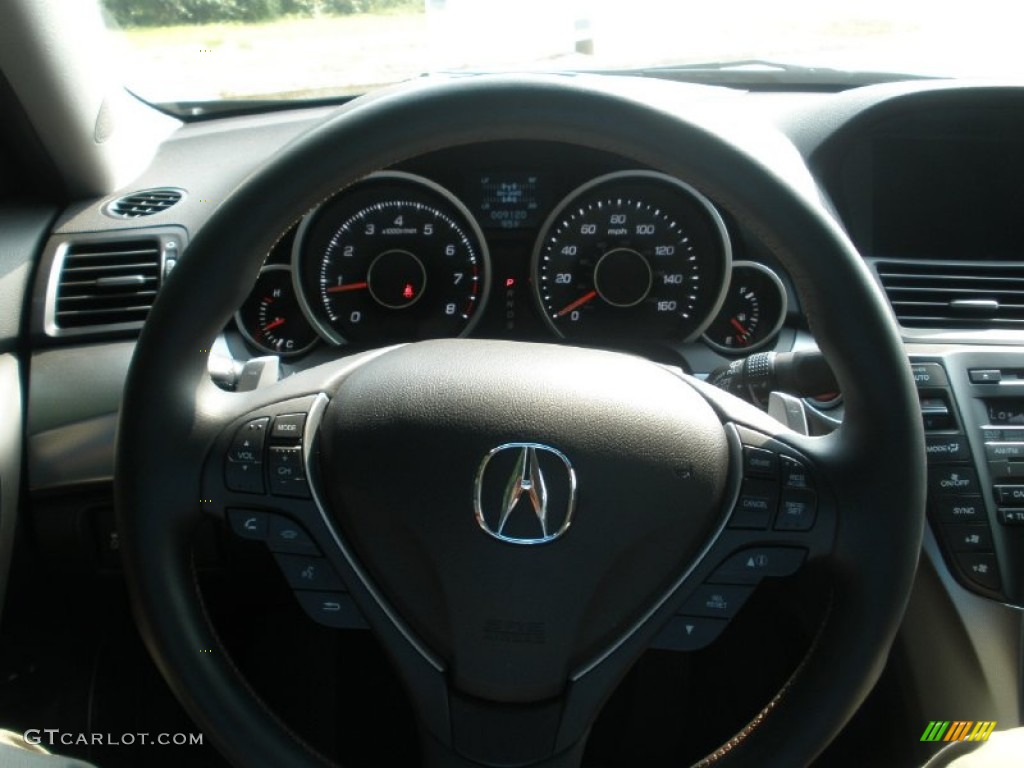 2010 Acura TL 3.7 SH-AWD Technology Umber Brown Steering Wheel Photo #51400515