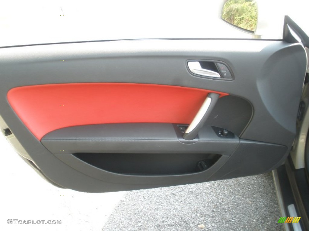 2008 Audi TT 2.0T Roadster Crimson Red Door Panel Photo #51400706