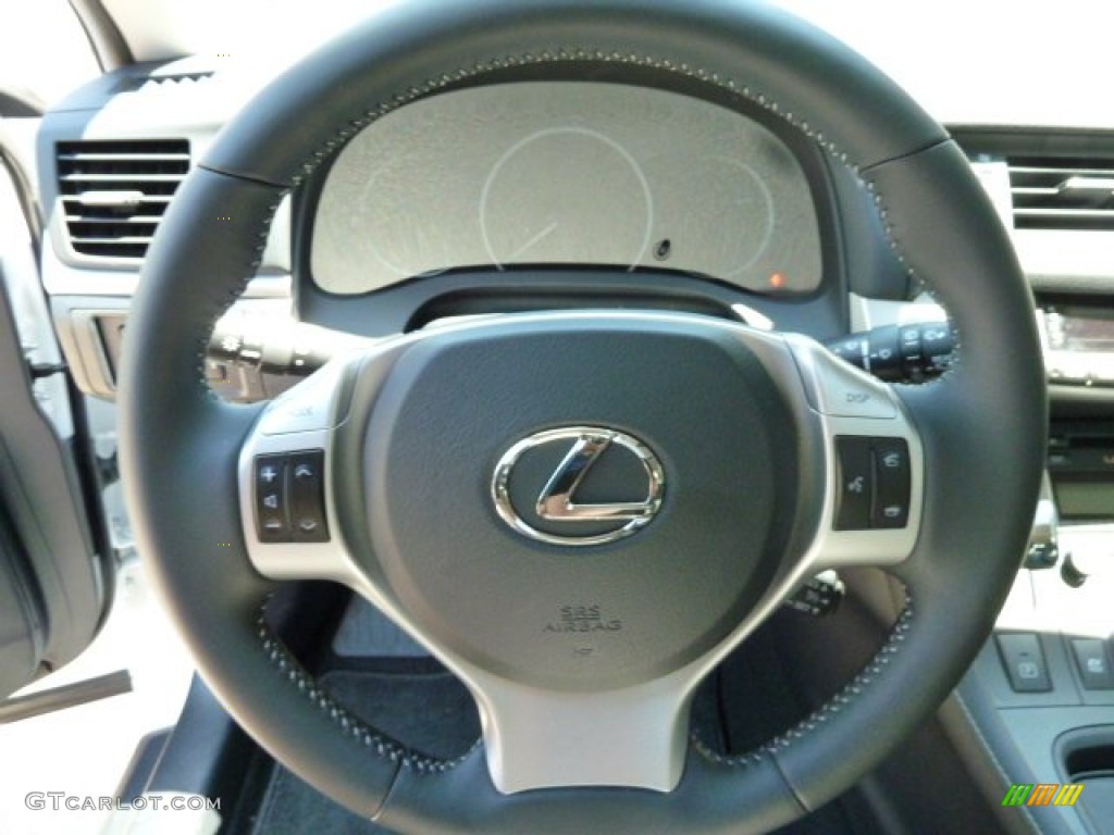 2011 Lexus CT 200h Hybrid Premium Black Steering Wheel Photo #51401468