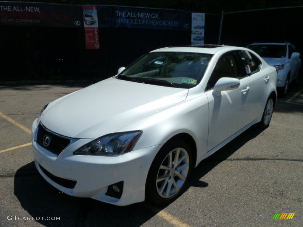 2011 IS 250 AWD - Starfire White Pearl / Ecru photo #8