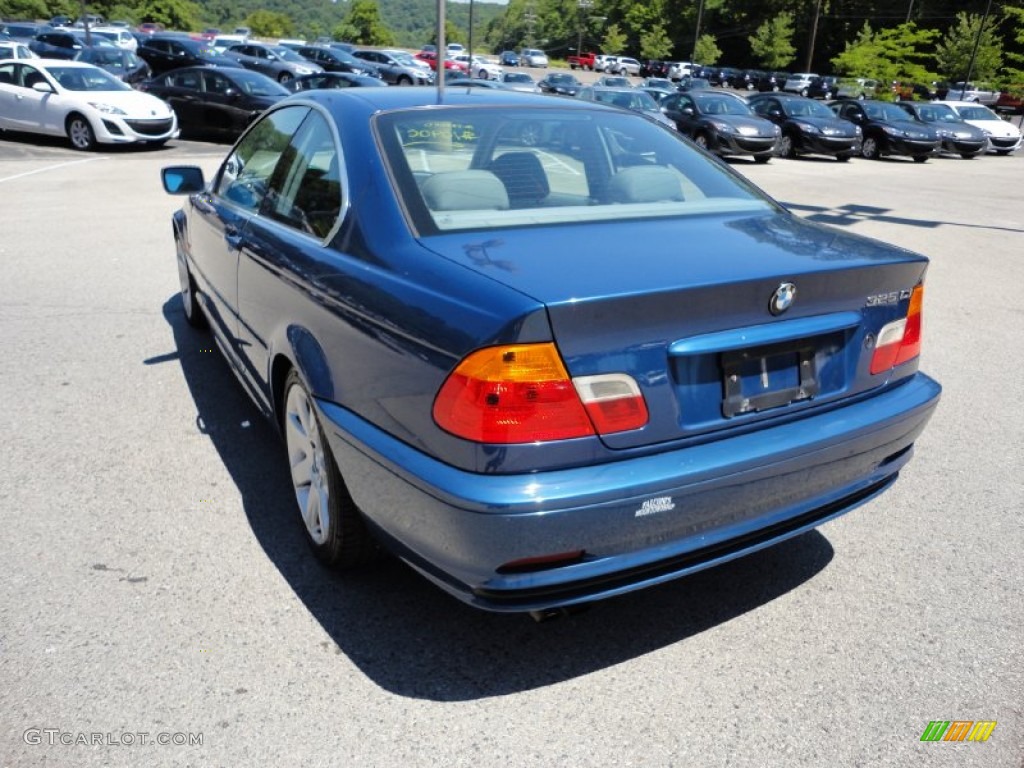 2001 3 Series 325i Coupe - Topaz Blue Metallic / Grey photo #5