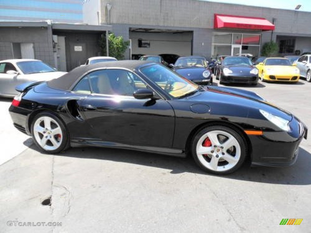 Black 2004 Porsche 911 Turbo Cabriolet Exterior Photo #51404901