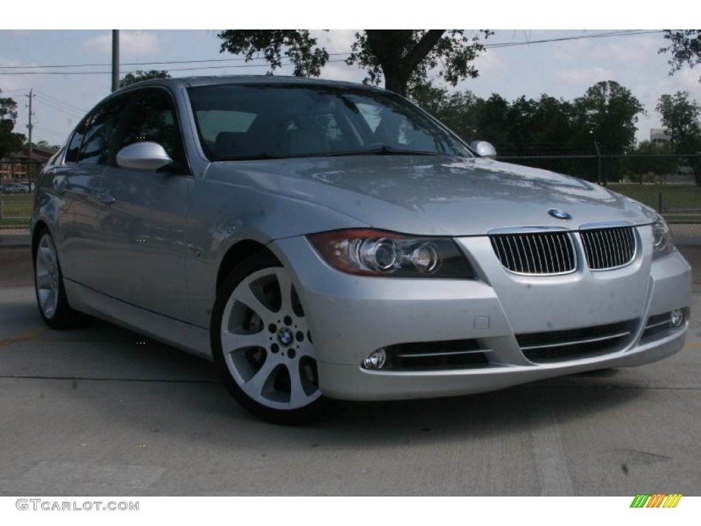 2008 3 Series 335i Sedan - Titanium Silver Metallic / Gray photo #1
