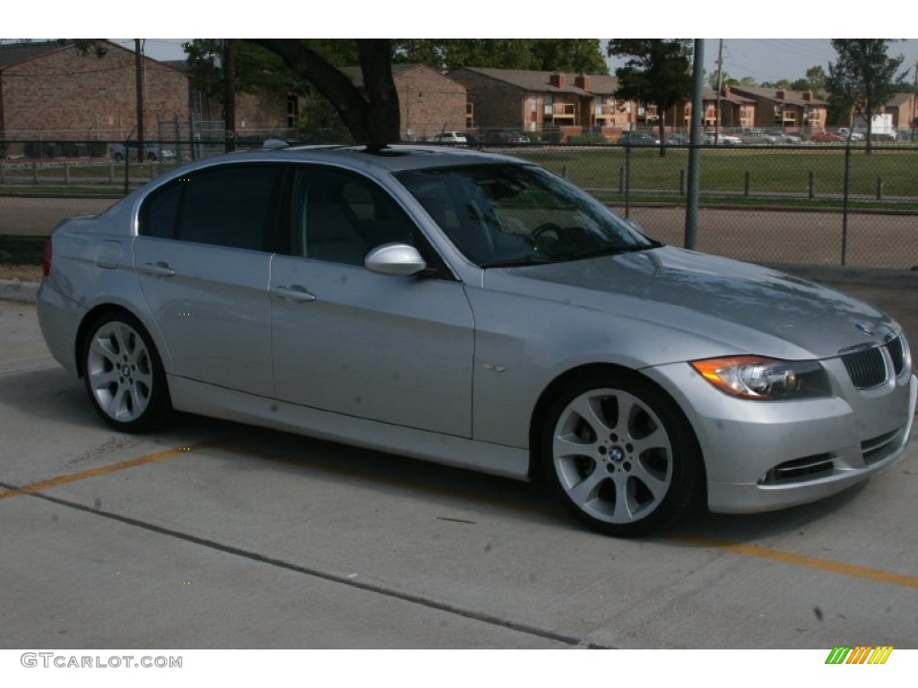 2008 3 Series 335i Sedan - Titanium Silver Metallic / Gray photo #3