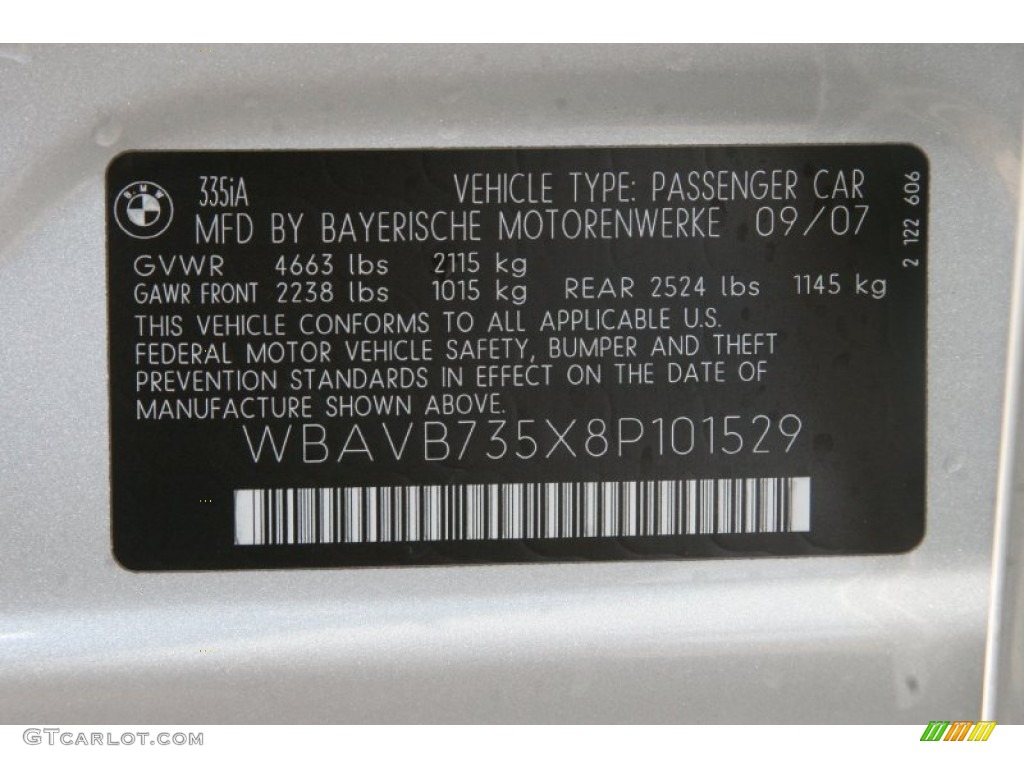 2008 3 Series 335i Sedan - Titanium Silver Metallic / Gray photo #5