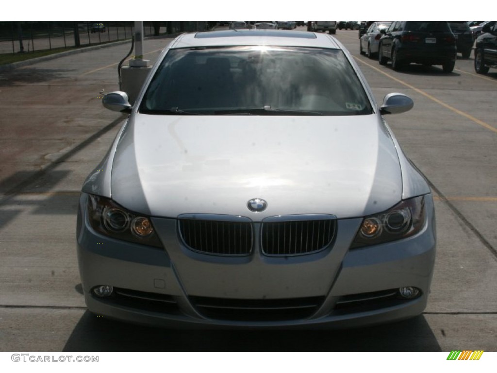 2008 3 Series 335i Sedan - Titanium Silver Metallic / Gray photo #12