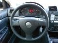 Anthracite 2009 Volkswagen Jetta S SportWagen Steering Wheel