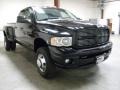 2005 Black Dodge Ram 3500 Laramie Quad Cab 4x4 Dually  photo #6