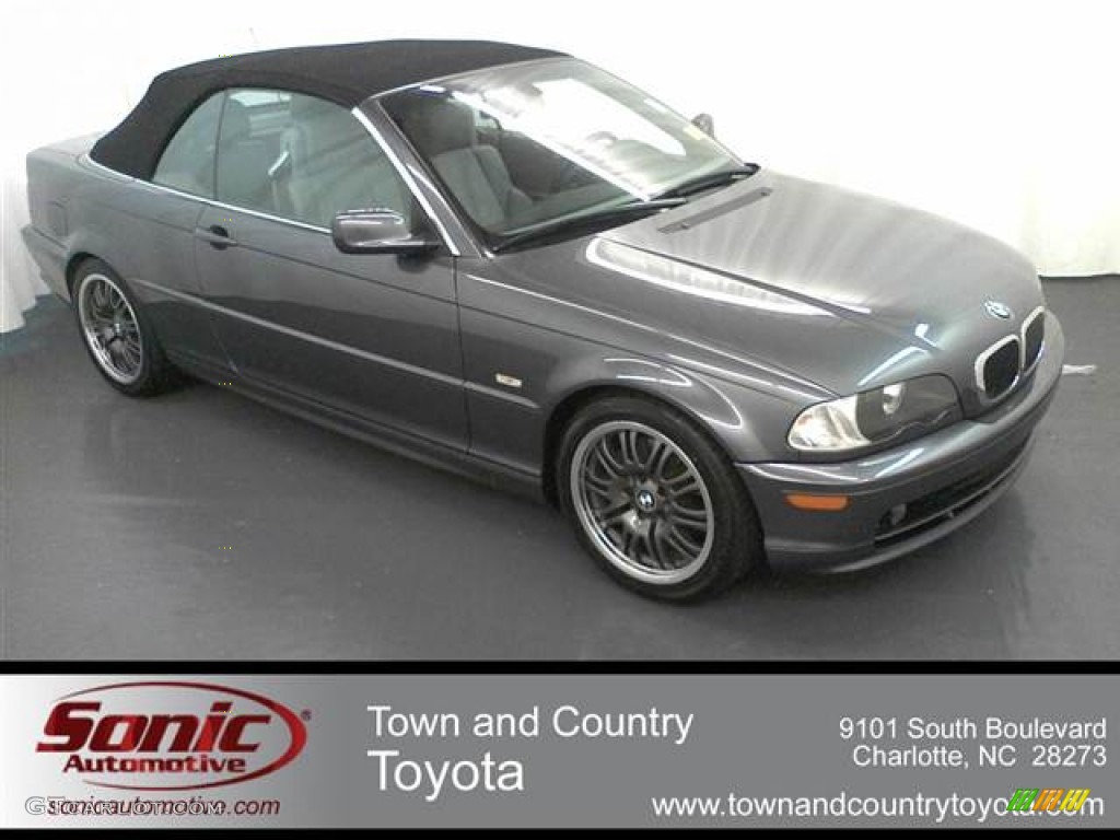 2003 3 Series 325i Convertible - Steel Grey Metallic / Grey photo #1