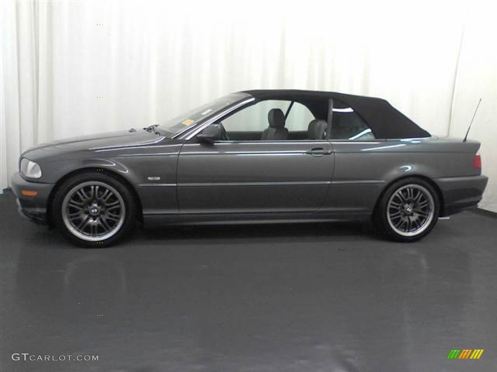 2003 3 Series 325i Convertible - Steel Grey Metallic / Grey photo #18