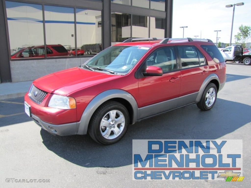 2007 Freestyle SEL AWD - Red Fire Metallic / Shale Grey photo #1