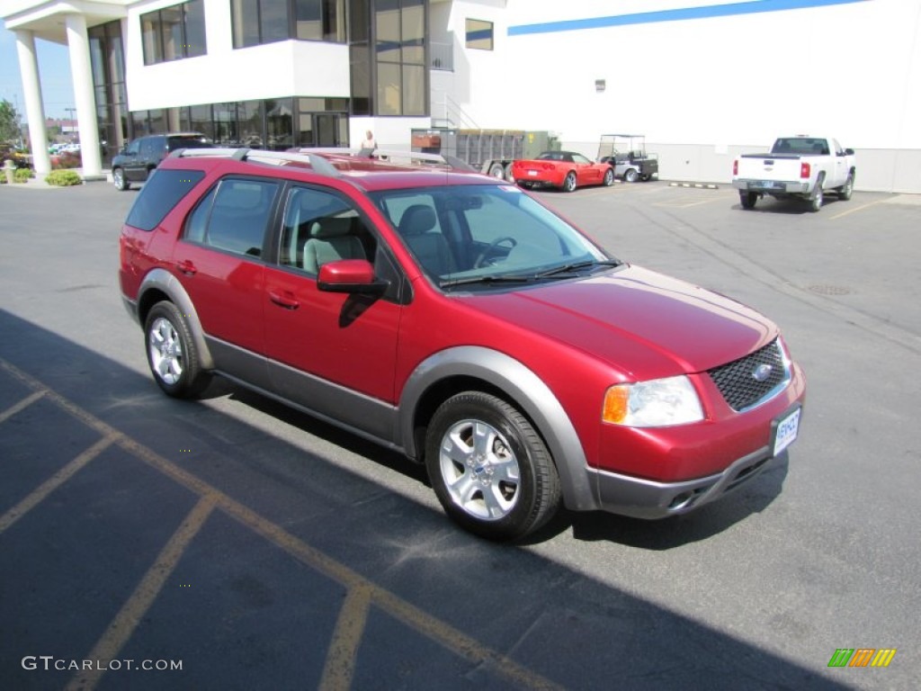 2007 Freestyle SEL AWD - Red Fire Metallic / Shale Grey photo #32