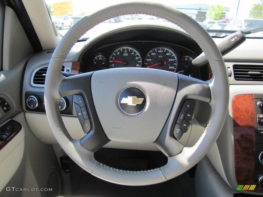 2010 Chevrolet Silverado 1500 LTZ Extended Cab 4x4 Light Titanium/Ebony Steering Wheel Photo #51415781