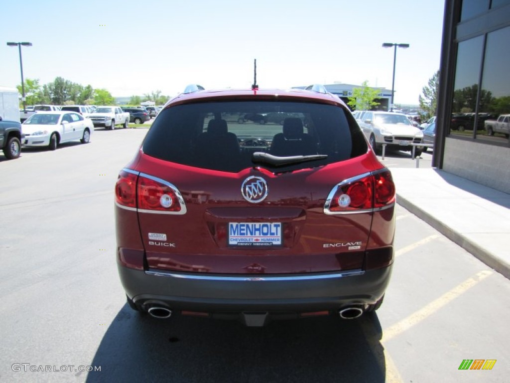 2008 Enclave CXL AWD - Red Jewel / Ebony/Ebony photo #35