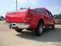 2002 Red Clearcoat Ford F250 Super Duty Lariat Crew Cab 4x4  photo #3