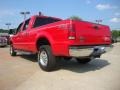 2002 Red Clearcoat Ford F250 Super Duty Lariat Crew Cab 4x4  photo #5