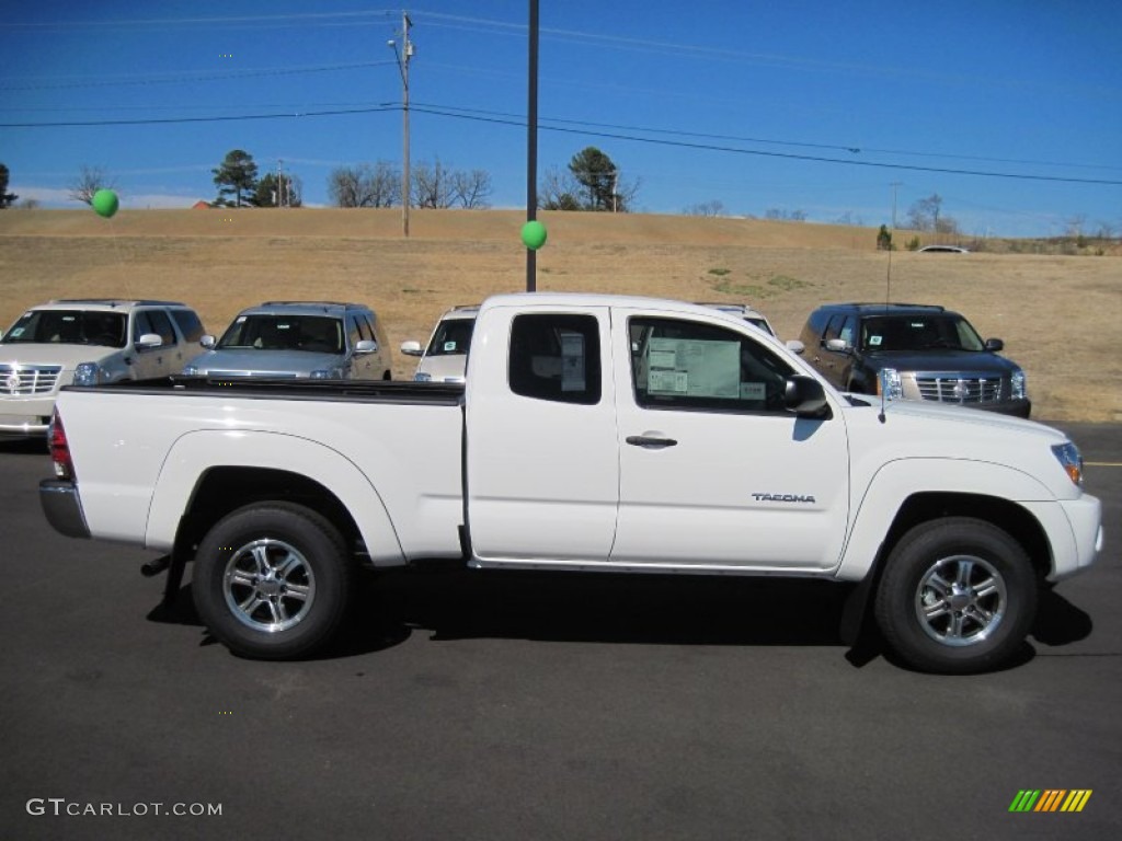 Super White 2011 Toyota Tacoma SR5 PreRunner Access Cab Exterior Photo #51422202