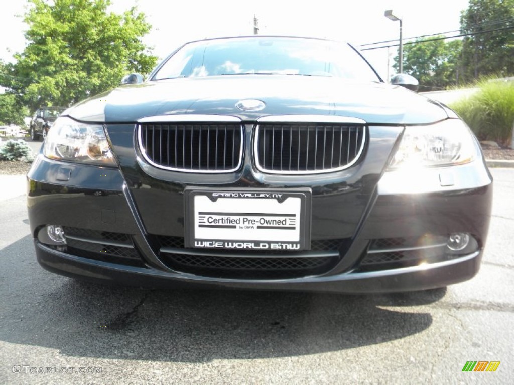 2008 3 Series 328xi Sedan - Jet Black / Black photo #3