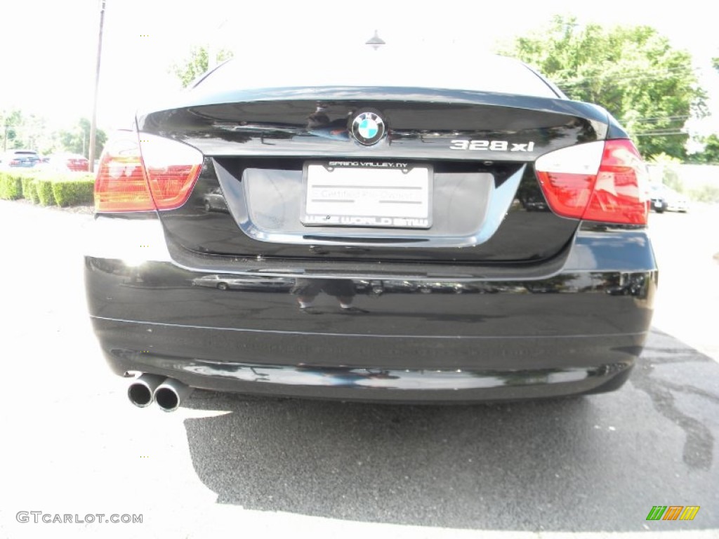 2008 3 Series 328xi Sedan - Jet Black / Black photo #6