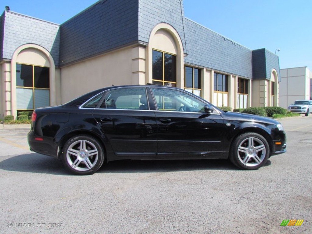 2008 A4 2.0T S-Line Sedan - Brilliant Black / Black photo #7