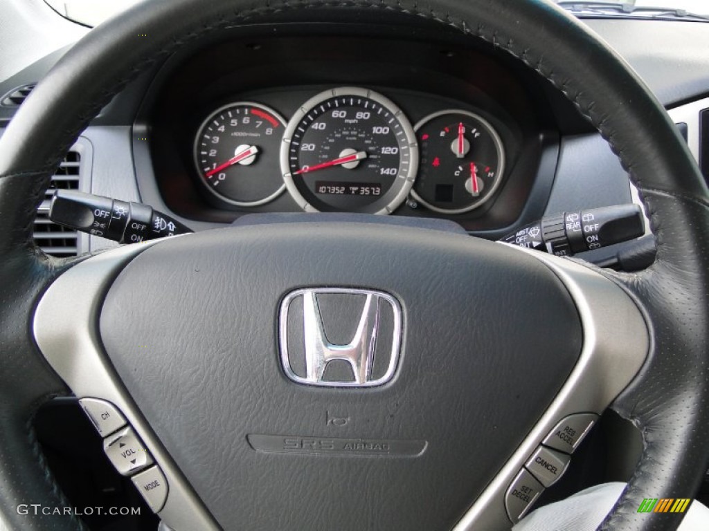 2006 Honda Pilot EX-L Gray Steering Wheel Photo #51427623