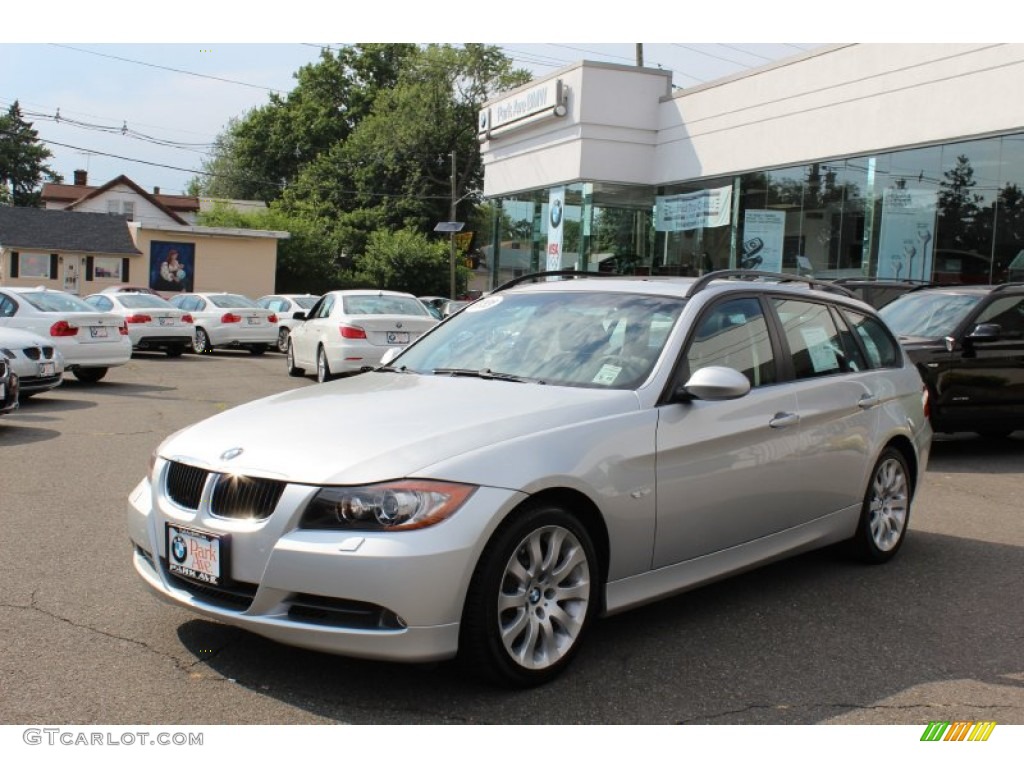 2008 3 Series 328xi Wagon - Titanium Silver Metallic / Gray photo #1