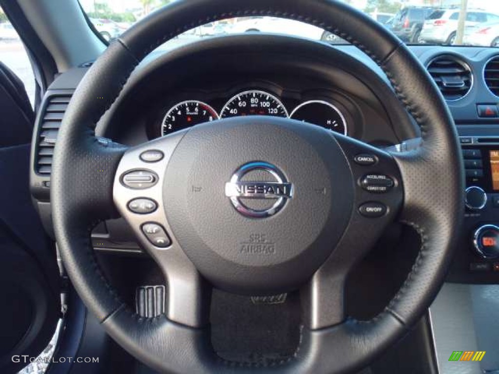 2012 Nissan Altima 2.5 S Coupe Charcoal Steering Wheel Photo #51429369