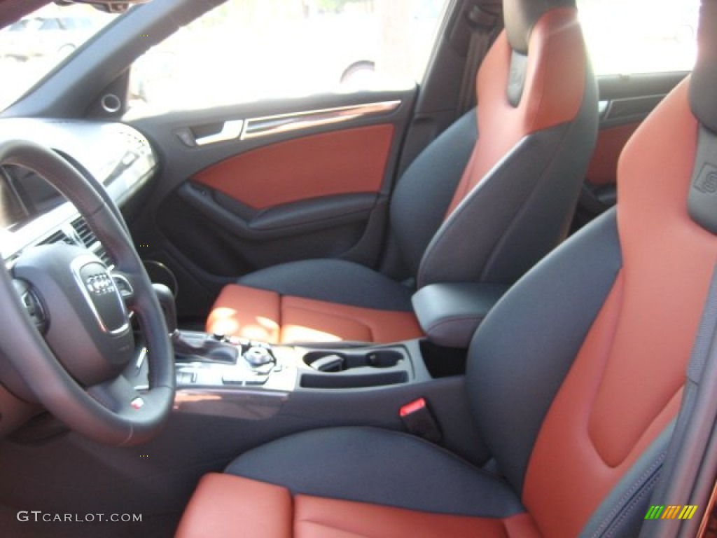 Black/Red Interior 2011 Audi S4 3.0 quattro Sedan Photo #51430626