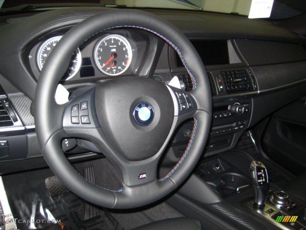2012 BMW X5 M Standard X5 M Model Black Steering Wheel Photo #51430884